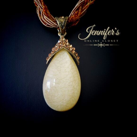 3/$25 Bohemian Teardrop Stone Necklace - Picture 4 of 13